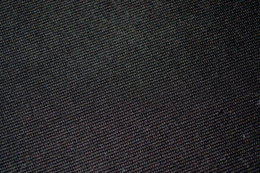 Close-up of the 220 GSM 100% cotton jersey fabric, black