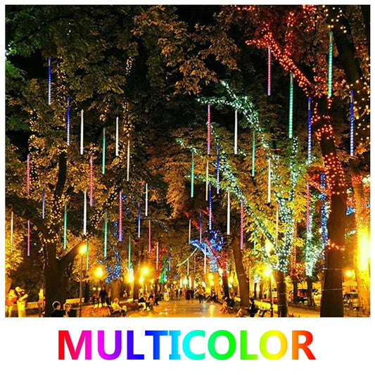 Christmas LED Meteor Shower Garland Festoon Holiday Strip Light Outdoor Waterproof Fairy String Lights for Street Decoration